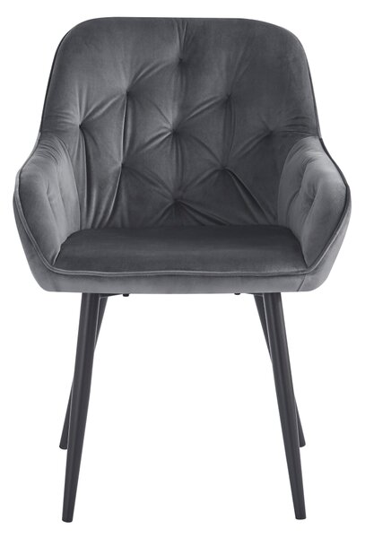 Vikio Designové křeslo šedá Velvet látka TJZ107S