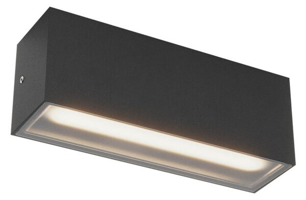 Redo Venkovní LED nástěnné svítidlo Limas, š.30cm, 20W, svícení down, IP65 Barva: Černá, Stmívání, řízení: bez stmívání