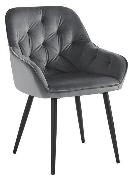 Vikio Designové křeslo šedá Velvet látka TJZ107S