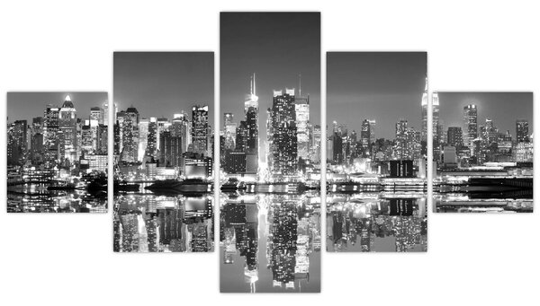 Obraz - New York, černobílý (125x70 cm)