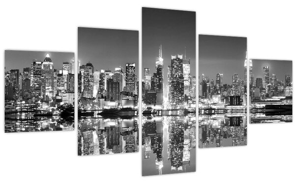 Obraz - New York, černobílý (125x70 cm)