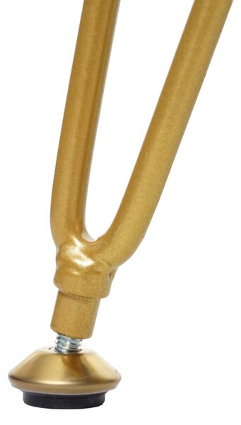 Taburetka s úložným prostorem K47 - samet, v45 x Ø33 cm - Šedá / zlatá