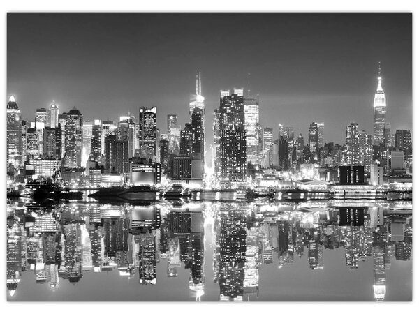 Obraz - New York, černobílý (70x50 cm)