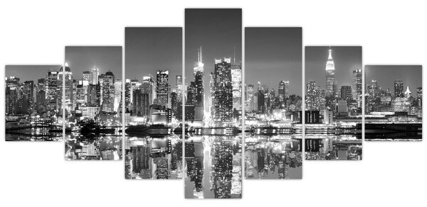 Obraz - New York, černobílý (210x100 cm)