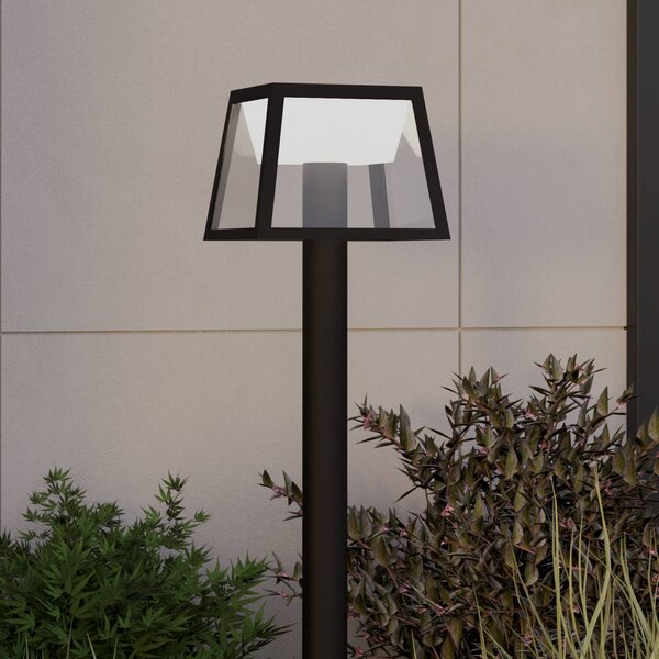 EGLO Solární LED osvětlení cest Altilia, výška 106 cm, černá, senzor, Černá, Plast, Moderní