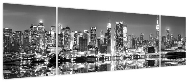 Obraz - New York, černobílý (170x50 cm)