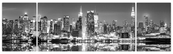 Obraz - New York, černobílý (170x50 cm)