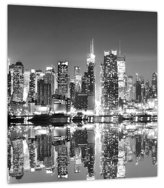 Obraz - New York, černobílý (30x30 cm)