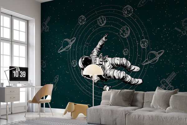 Fototapeta Astronaut vznášející se ve vesmíru, Vesmírné fototapety, Populární fototapety, w00712v2 - Tapeko.co.cz