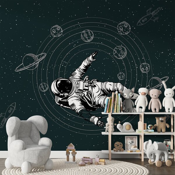 Fototapeta Astronaut vznášející se ve vesmíru, Vesmírné fototapety, Populární fototapety, w00712v2 - Tapeko.co.cz