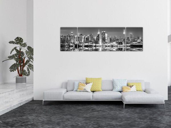 Obraz - New York, černobílý (170x50 cm)