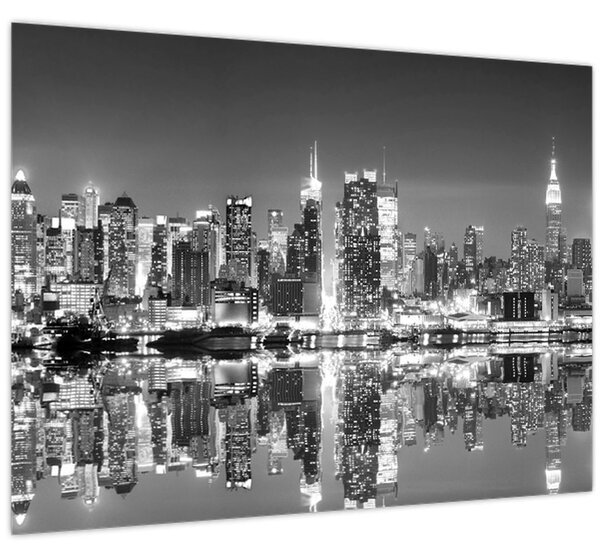 Obraz - New York, černobílý (70x50 cm)