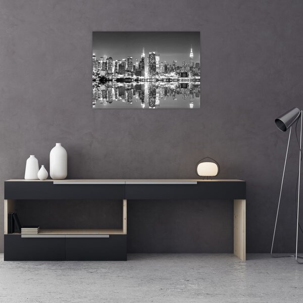 Obraz - New York, černobílý (70x50 cm)