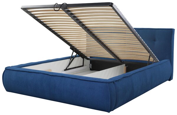 ČALOUNĚNÁ POSTEL, 180/200 cm, modrá Livetastic - Manželské postele, Online Only