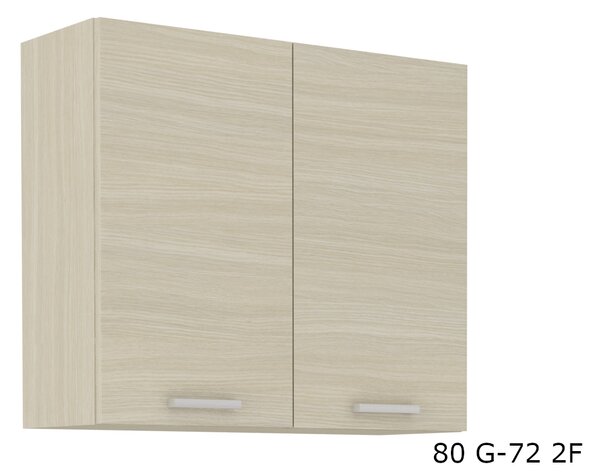 Kuchyňská skříňka horní dvoudveřová AVIGNON 80 G-72 2F, 80x71,5x31, dub ferrara