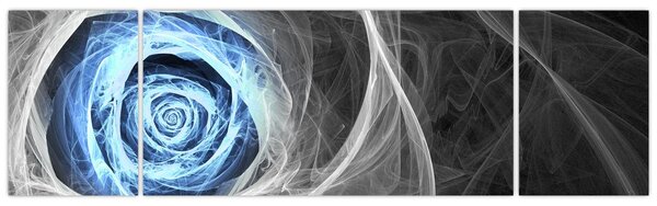 Obraz - Abstraktní růže modrá (170x50 cm)