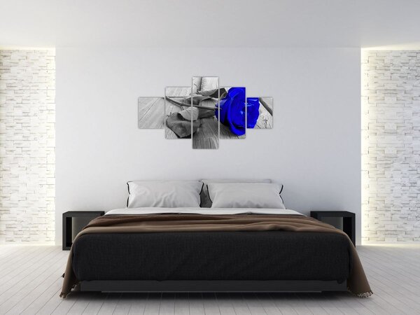 Obraz - Modrá růže (125x70 cm)