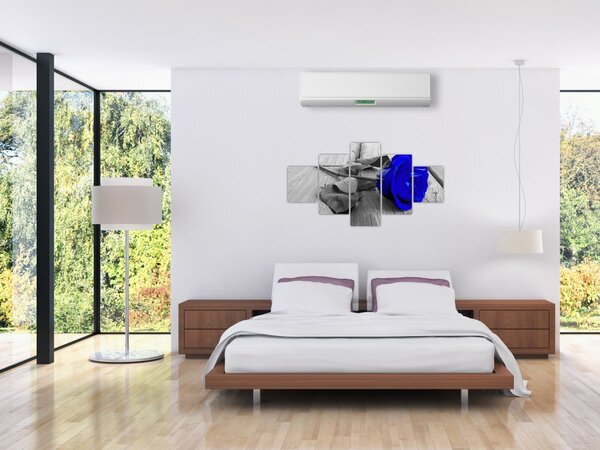 Obraz - Modrá růže (125x70 cm)