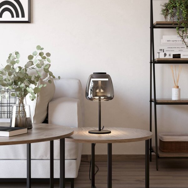 EGLO connect LED stolní lampa Alfero-Z, RGB, černá, stmívatelný, Černá, Obývací pokoj / jídelna, kov, Moderní