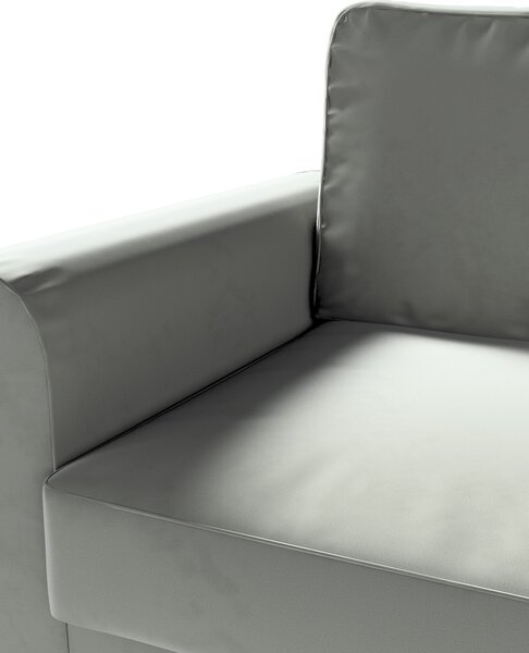 Potah na pohovku IKEA Backabro, 3-místná, rozkládací barva šedá látka lesklé, sametová
