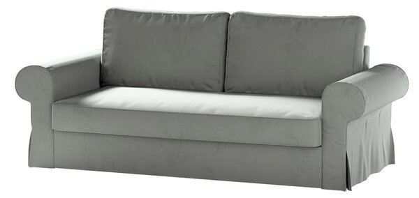 Potah na pohovku IKEA Backabro, 3-místná, rozkládací barva šedá látka lesklé, sametová
