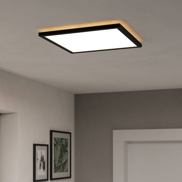 EGLO connect LED stropní svítidlo Rovito-Z, černé, 39 x cm, stmívatelný, Černá, Obývací pokoj / jídelna, Plast