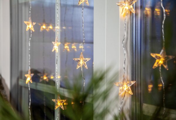 Světelný LED závěs Star Curtain 90 × 200 cm