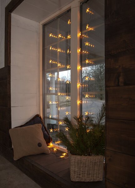 Světelný LED závěs Star Curtain 90 × 200 cm