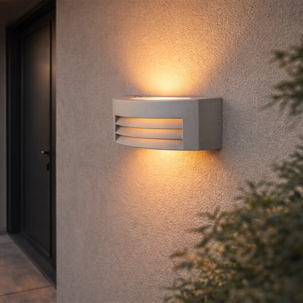 Moderní nástěnná lampa šedá IP44 - Hurricane 1