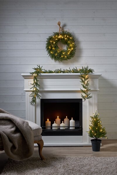 Svítící vánoční věnec Thuja 45 cm