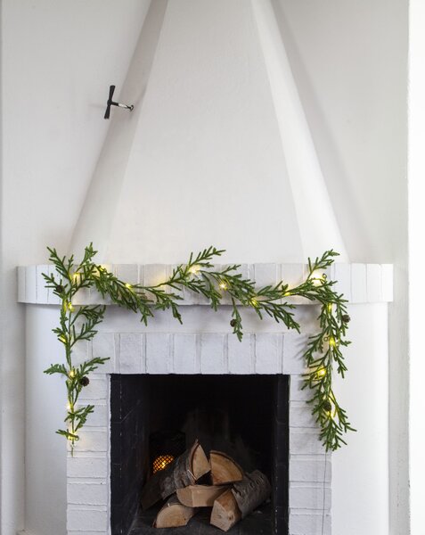 Svítící vánoční věnec Thuja 45 cm