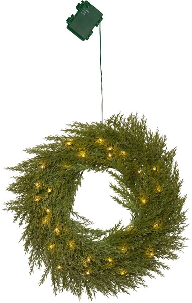 Svítící vánoční věnec Thuja 45 cm