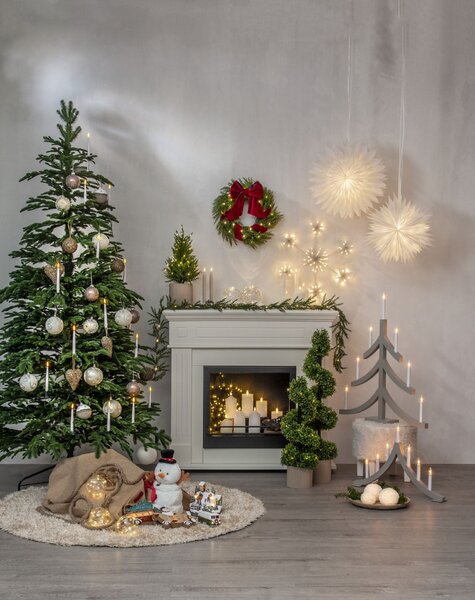 Svítící vánoční věnec Thuja 45 cm