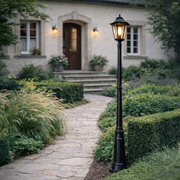 Klasická venkovní lampa černá 200 cm IP44 - Havana