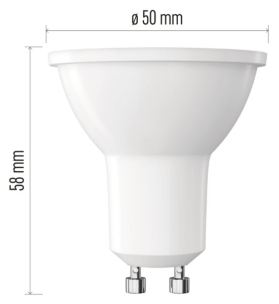 LED žárovka ZQ8E23 GU10, 4W, neutrální bílá