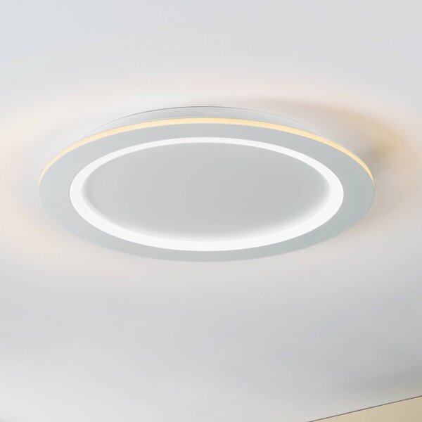 EGLO connect LED stropní svítidlo Padrogiano-Z, Ø 60 cm, bílé, stmívatelný, Bílá / opál, Obývací pokoj / jídelna, kov, Moderní