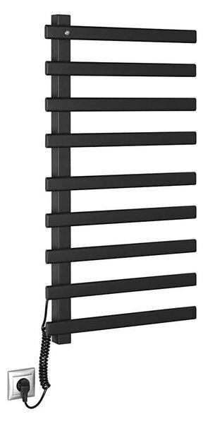 Sapho - Elektrický sušák ručníků ELCOR 128W 92x48 cm matná černá