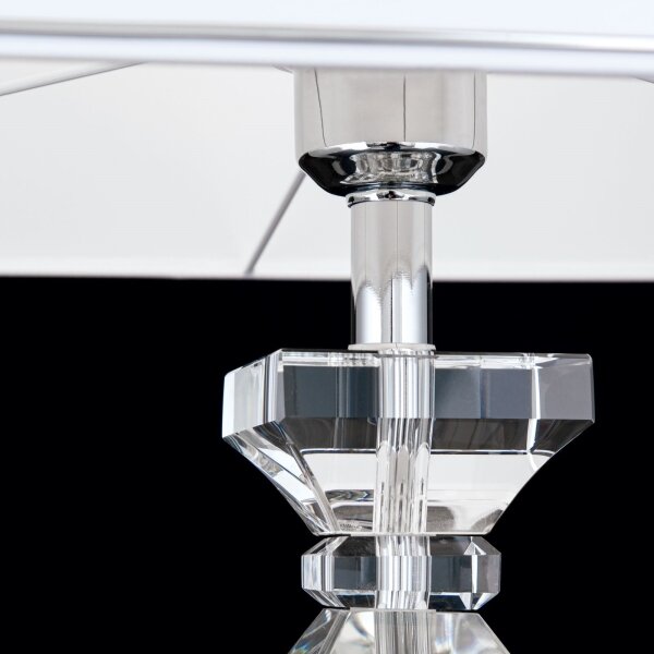 Orion LA 4-1207 - Křišťálová stolní lampa POKAL 1xE27/60W/230V bílá/čirá