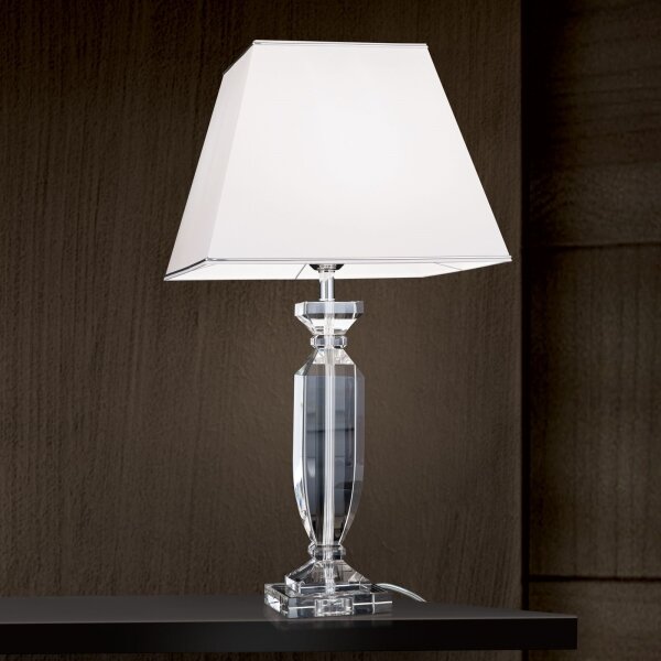 Orion LA 4-1207 - Křišťálová stolní lampa POKAL 1xE27/60W/230V bílá/čirá