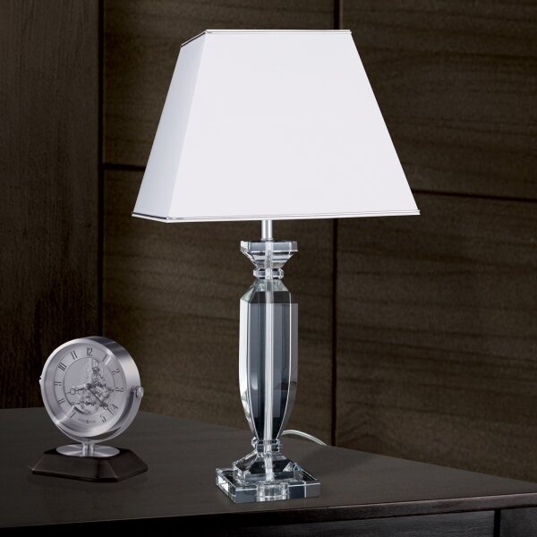 Orion LA 4-1207 - Křišťálová stolní lampa POKAL 1xE27/60W/230V bílá/čirá