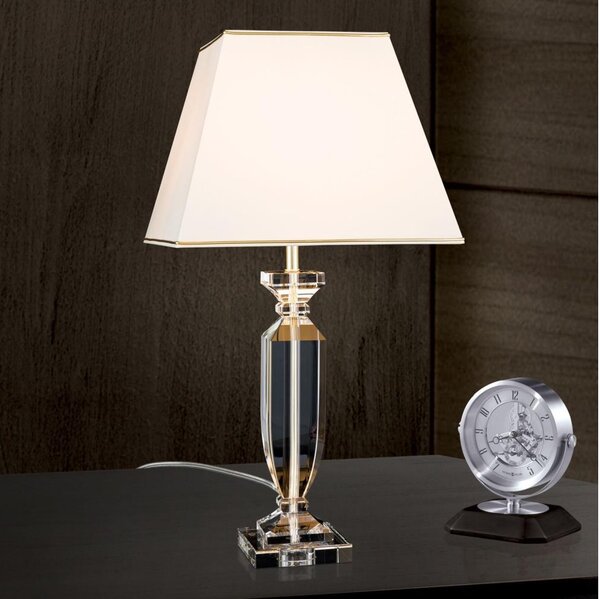 Orion LA 4-1207 - Křišťálová stolní lampa POKAL 1xE27/60W/230V krémová/čirá