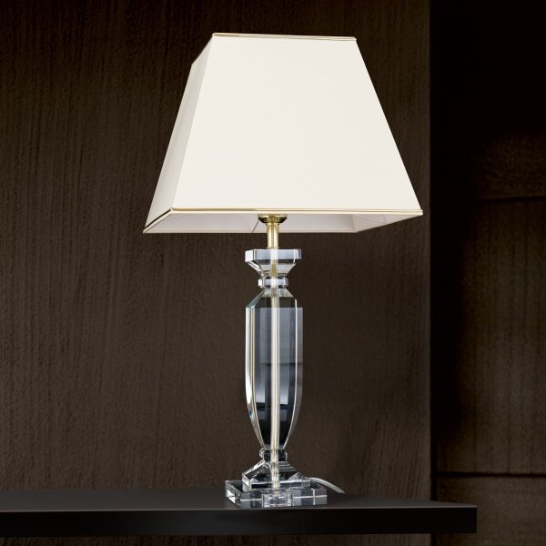 Orion LA 4-1207 - Křišťálová stolní lampa POKAL 1xE27/60W/230V krémová/čirá