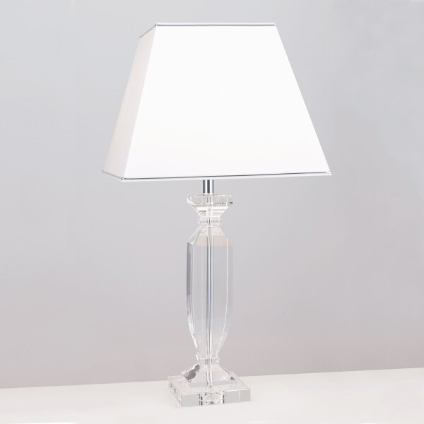 Orion LA 4-1207 - Křišťálová stolní lampa POKAL 1xE27/60W/230V bílá/čirá