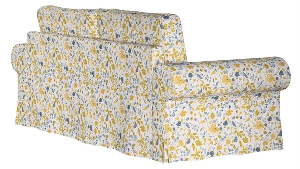 Potah na pohovku IKEA Backabro, 3-místná, rozkládací barva žlutá látka pletený vzor, vzorované