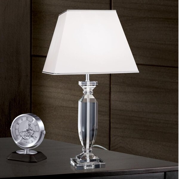 Orion LA 4-1207 - Křišťálová stolní lampa POKAL 1xE27/60W/230V bílá/čirá