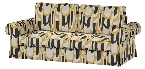 Potah na pohovku IKEA Backabro, 3-místná, rozkládací barva vícebarevná látka pletený vzor, vzorované