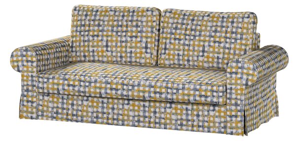 Potah na pohovku IKEA Backabro, 3-místná, rozkládací barva modrá látka pletený vzor, vzorované