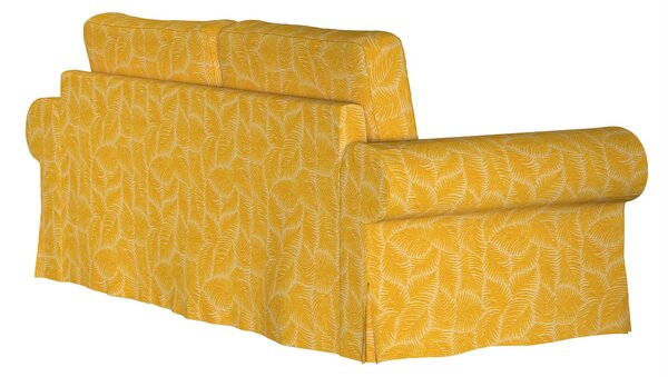 Potah na pohovku IKEA Backabro, 3-místná, rozkládací barva žlutá látka pletený vzor, vzorované