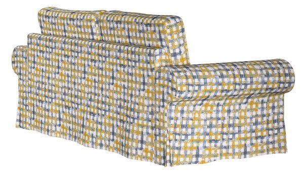 Potah na pohovku IKEA Backabro, 3-místná, rozkládací barva modrá látka pletený vzor, vzorované