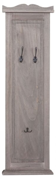 2x věšáková stěna s 3 věšáky 94453 - 109x28x3,5 cm, šedohnědá